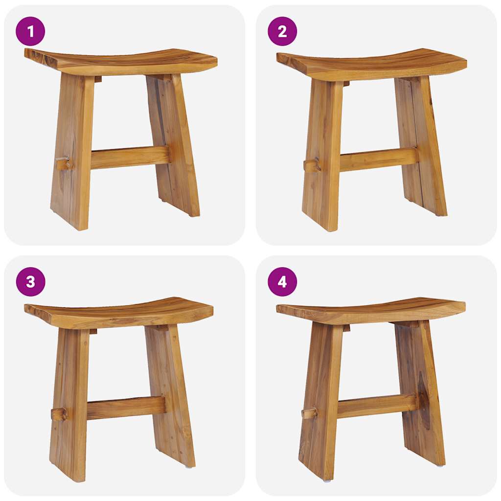 vidaXL Stool Solid Teak Wood