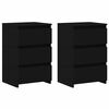 vidaXL Bed Cabinets 2 pcs Black 40x35x62,5 cm Engineered Wood