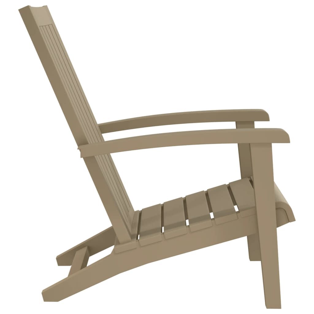 vidaXL Garden Adirondack Chair Light Brown Polypropylene