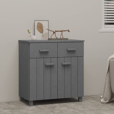 vidaXL Sideboard HAMAR Dark Grey 79x40x80 cm Solid Wood Pine, dark grey vidaXL Sideboard HAMAR Dark Grey 79x40x80 cm Solid Wood Pine