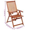 vidaXL Folding Garden Chairs 6 pcs Solid Acacia Wood