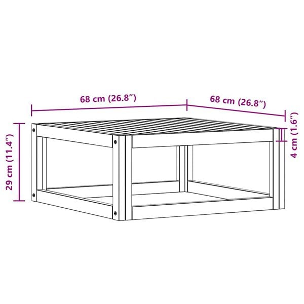vidaXL 3 Piece Garden Lounge Set with Cushions Solid Acacia Wood