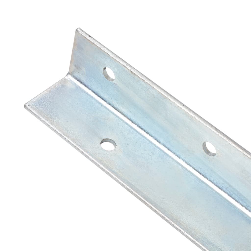 vidaXL L-shaped Ground Anchors 12 pcs Galvanised Steel 5x5x50 cm