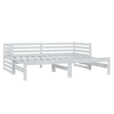 vidaXL Pull-out Day Bed without Mattress White 2x(90x200)cm, white vidaXL Pull-out Day Bed without Mattress White 2x(90x200)cm