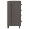 vidaXL Sideboard HAMAR Light Grey 79x40x80 cm Solid Wood Pine