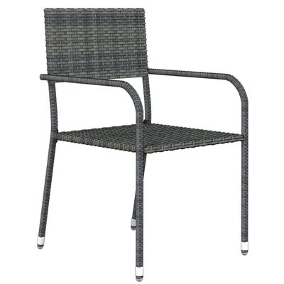 vidaXL 5 Piece Garden Dining Set Grey, grey vidaXL 5 Piece Garden Dining Set Grey