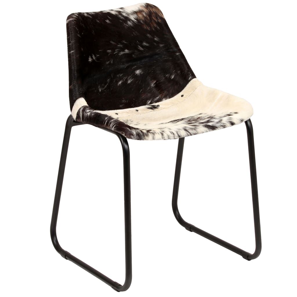 vidaXL Dining Chairs 2 pcs Genuine Goat Leather