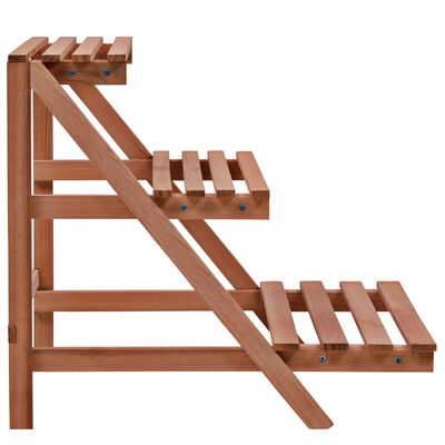 vidaXL 3-Tier Plant Stand Cedar Wood 48x45x40 cm