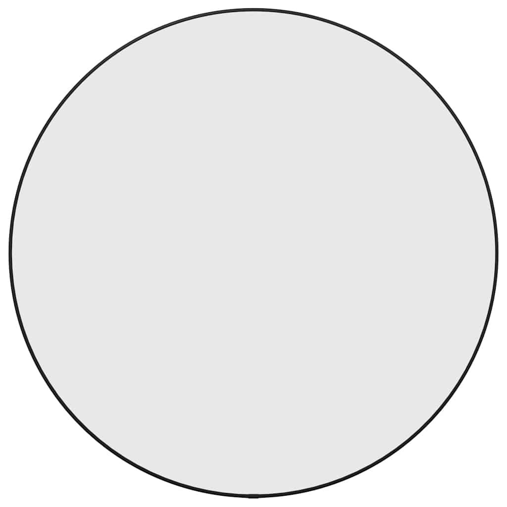 vidaXL Wall Mirror Black Ø 60 cm Round