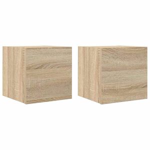 vidaXL 2 Piece Wall-mounted TV Cabinet Set Sonoma Oak 30,5x30x30 cm