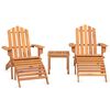 vidaXL 3 Piece Adirondack Garden Lounge Set Solid Wood Acacia