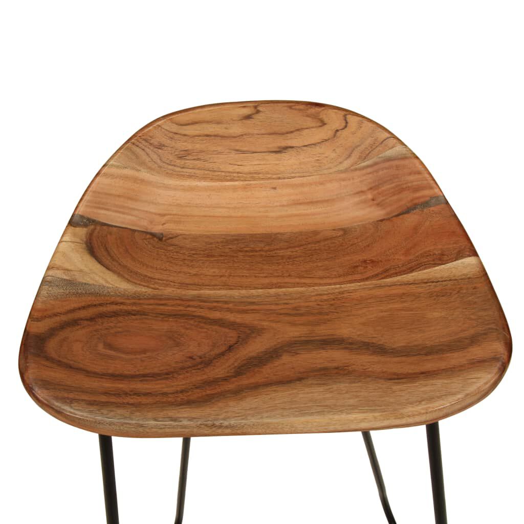 vidaXL Bar Stools 2 pcs Solid Acacia Wood