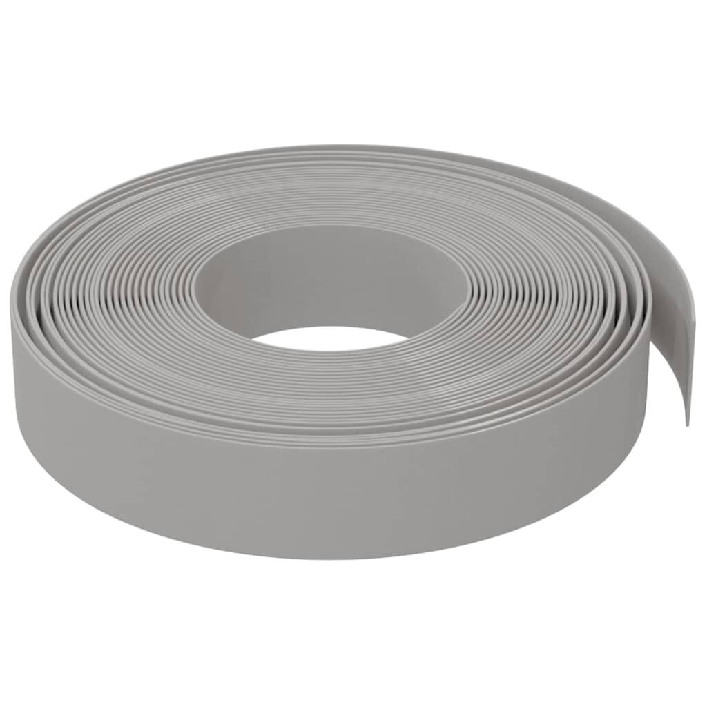 vidaXL Garden Edgings 5 pcs Grey 10 m 10 cm Polyethylene