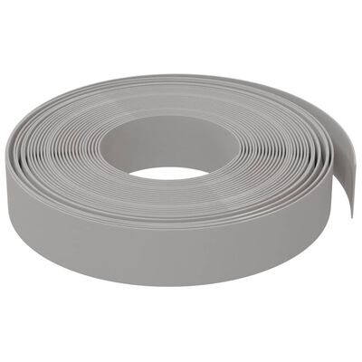 vidaXL Garden Edgings 5 pcs Grey 10 m 10 cm Polyethylene, grey vidaXL Garden Edgings 5 pcs Grey 10 m 10 cm Polyethylene