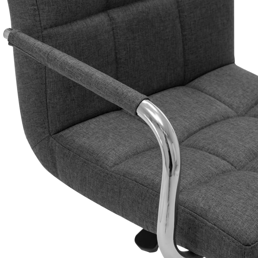vidaXL Bar Stool Dark Grey Fabric