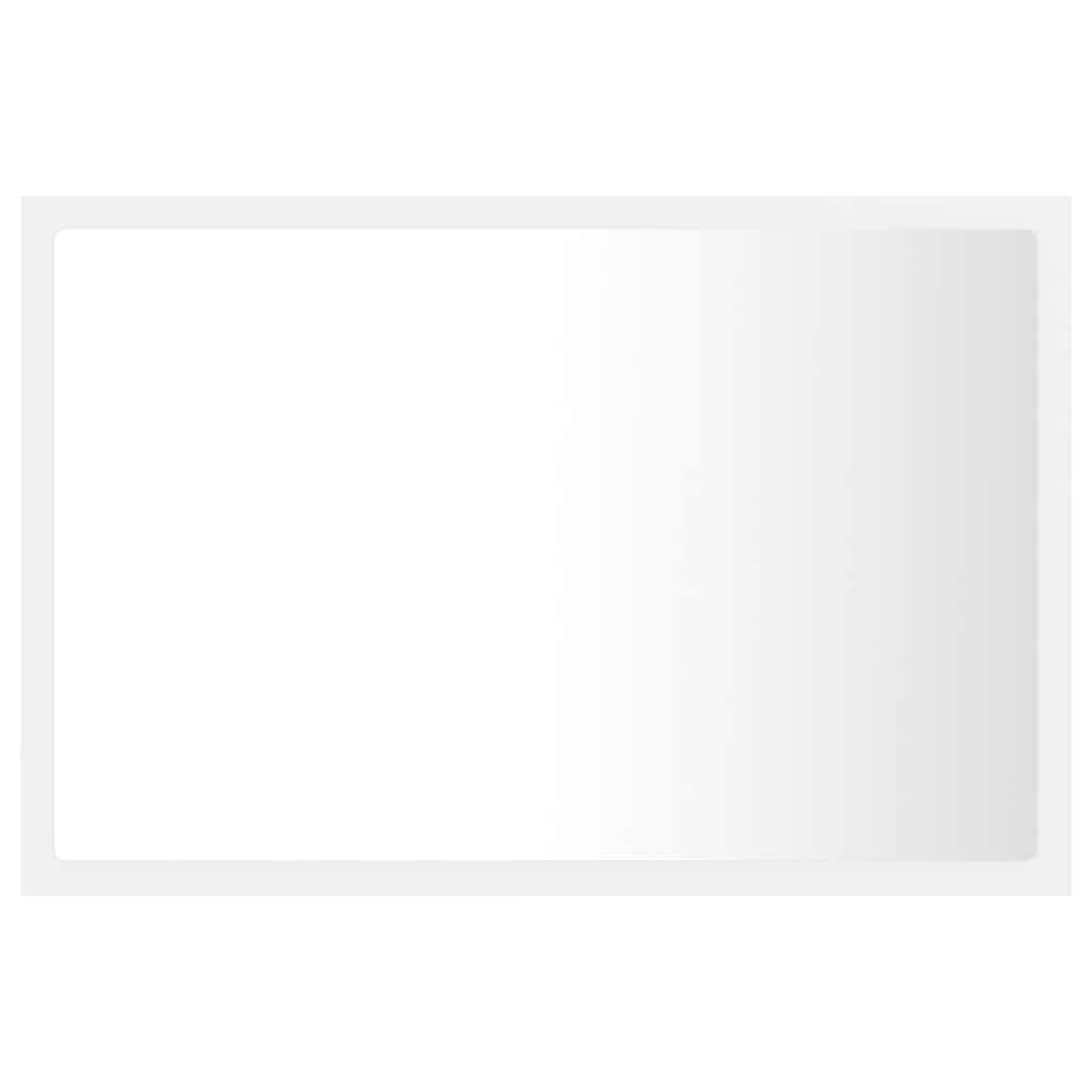vidaXL LED Bathroom Mirror White 60x8.5x37 cm Acrylic