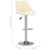 vidaXL Bar Stools 2 pcs Cream and White Faux Leather