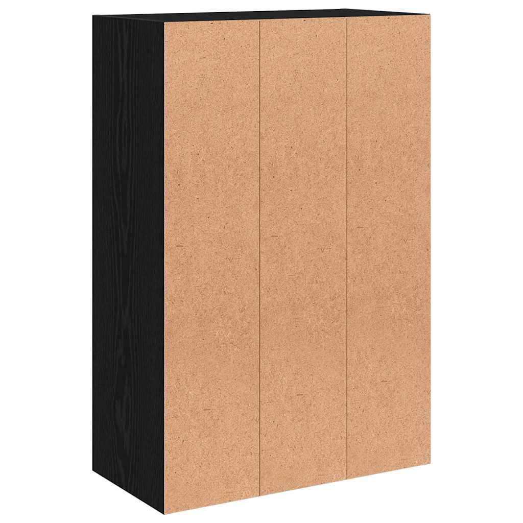 vidaXL Storage Cabinet Black 60x29.5x90 cm Engineered Wood