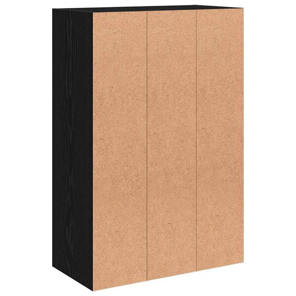 vidaXL Storage Cabinet Black 60x29.5x90 cm Engineered Wood