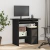 vidaXL Desk Black 80x45x74 cm Engineered Wood