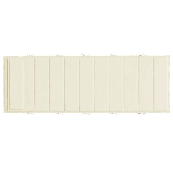 vidaXL Sun Lounger Cushion Cream 180x60x4 cm Oxford Fabric