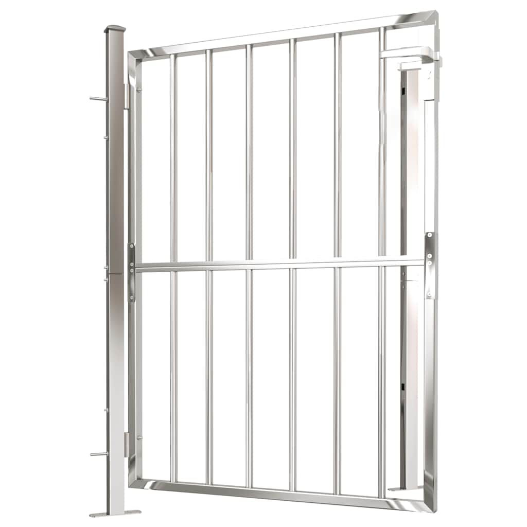 vidaXL Garden Gate 100x125 cm Stainless Steel
