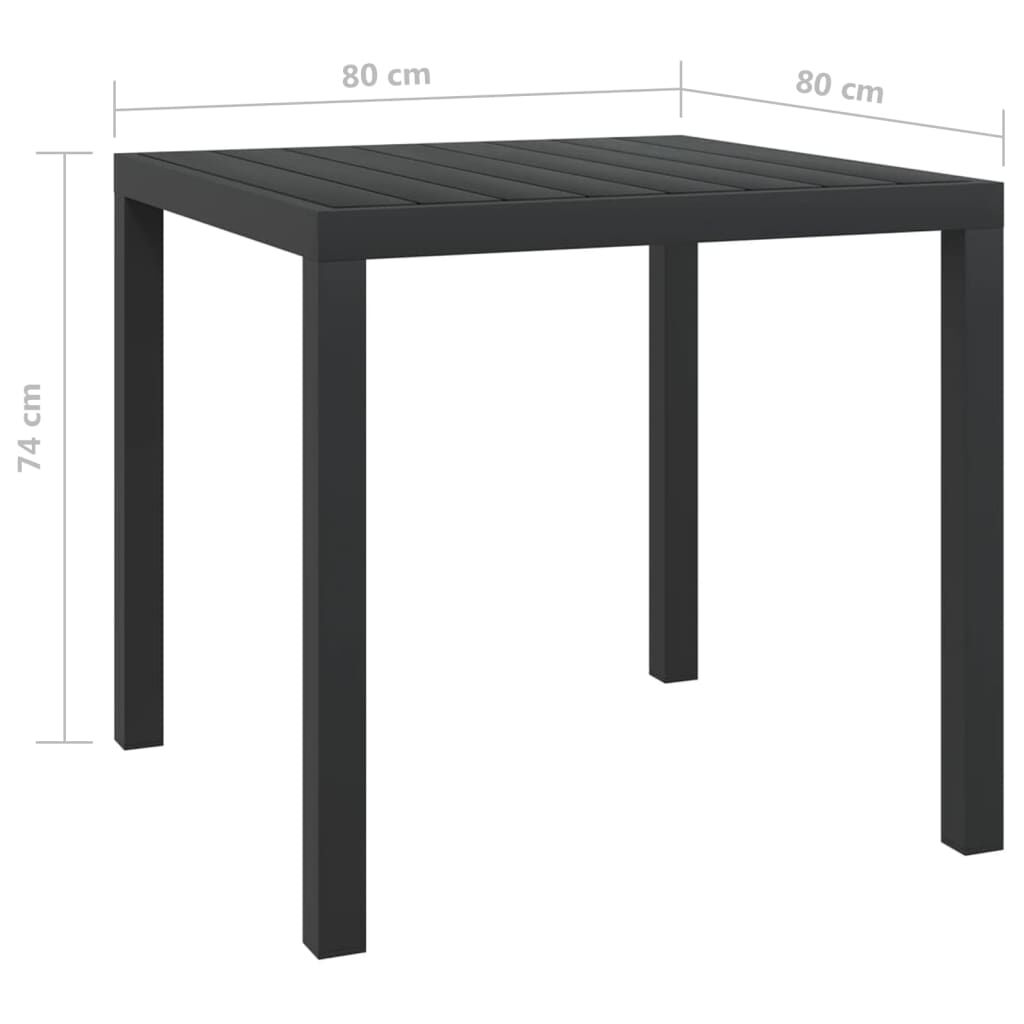 vidaXL 3 Piece Garden Dining Set with Cushions Poly Rattan Black