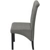 vidaXL Dining Chairs 2 pcs Light Grey Fabric