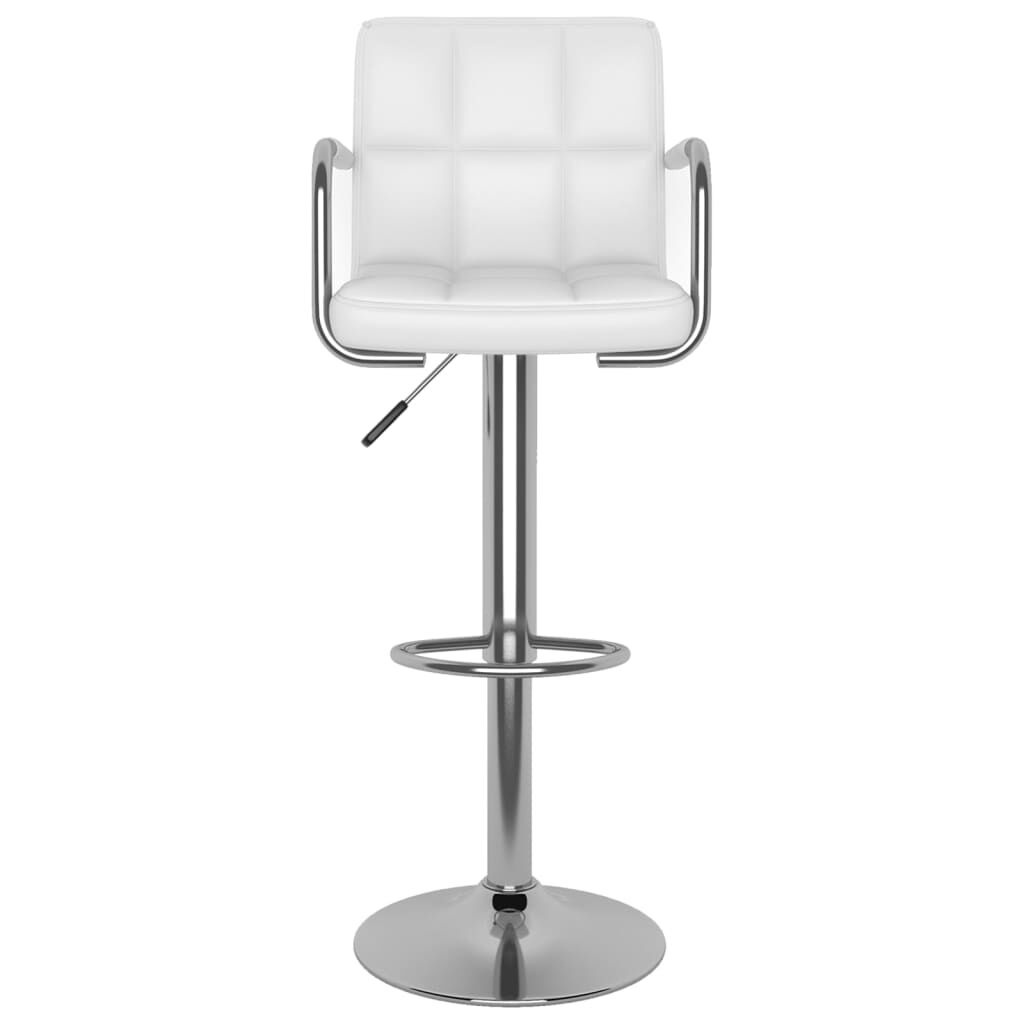 vidaXL Bar Stool White Faux Leather