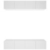 vidaXL TV Cabinets 4 pcs White 80x30x30 cm Engineered Wood