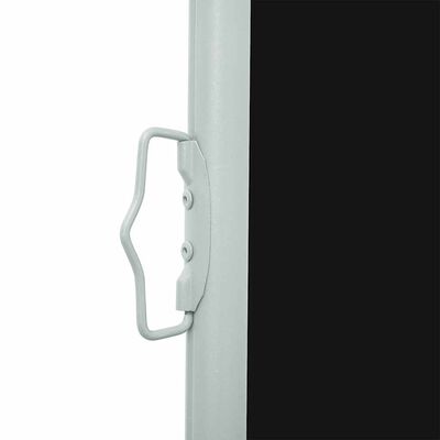 vidaXL Patio Retractable Side Awning 100x500 cm Black, black vidaXL Patio Retractable Side Awning 100x500 cm Black