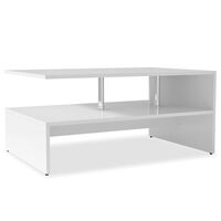 vidaXL Coffee Table Engineered Wood 90x59x42 cm White, white vidaXL Coffee Table Engineered Wood 90x59x42 cm White