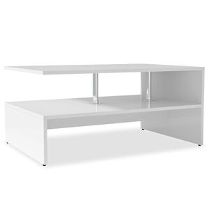 vidaXL Coffee Table Engineered Wood 90x59x42 cm White
