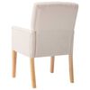 vidaXL Dining Chairs with Armrests 4 pcs Beige Fabric