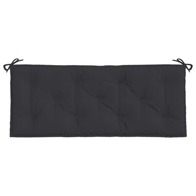 vidaXL Garden Bench Cushions 2pcs Black 120x50x7cm Oxford Fabric, black vidaXL Garden Bench Cushions 2pcs Black 120x50x7cm Oxford Fabric