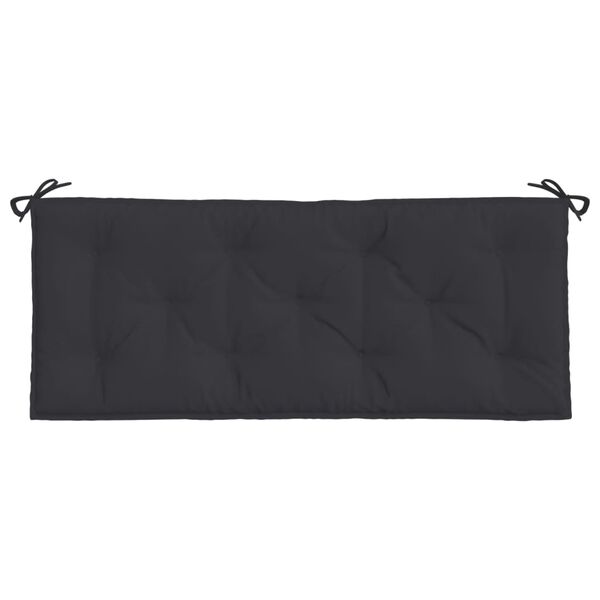 vidaXL Garden Bench Cushions 2pcs Black 120x50x7cm Oxford Fabric