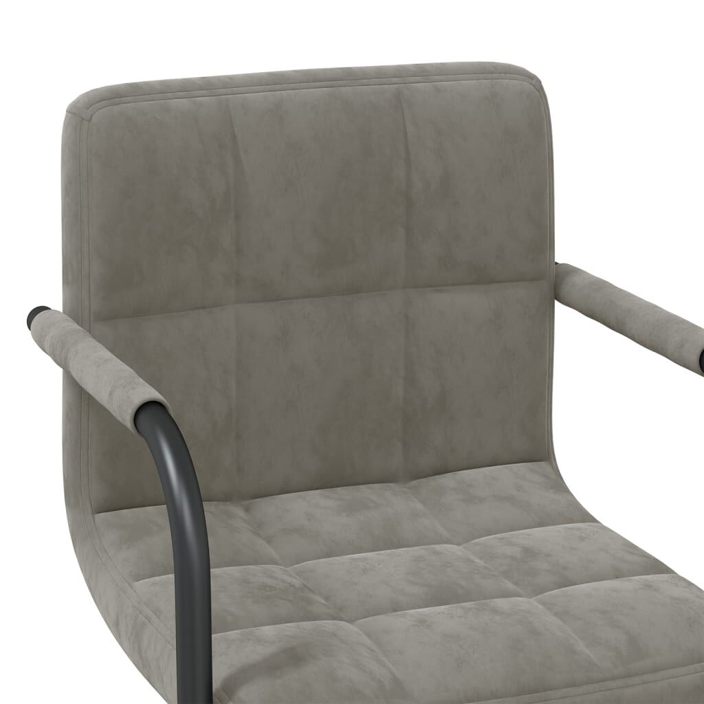 vidaXL Swivel Dining Chairs 4 pcs Light Grey Velvet