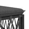 vidaXL Garden Footstool with Cushion Anthracite Woven Fabric