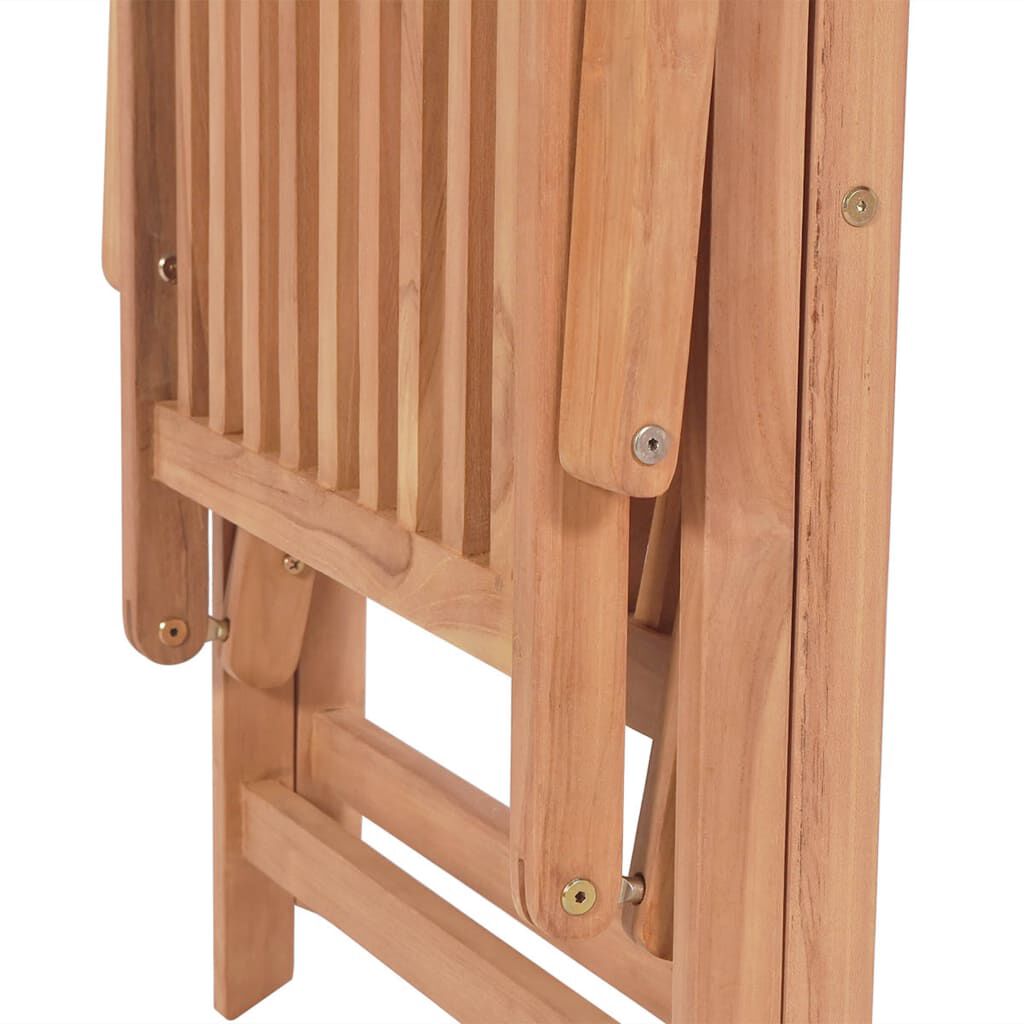 vidaXL Reclining Garden Chairs 6 pcs Solid Teak Wood