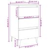 vidaXL Bed Cabinet with Metal Legs 2 pcs Grey 40x35x69 cm