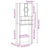 vidaXL Washing Machine Cabinet Concrete Grey 64x25.5x190 cm