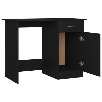 vidaXL Desk Black 100x50x76 cm Engineered Wood, black vidaXL Desk Black 100x50x76 cm Engineered Wood
