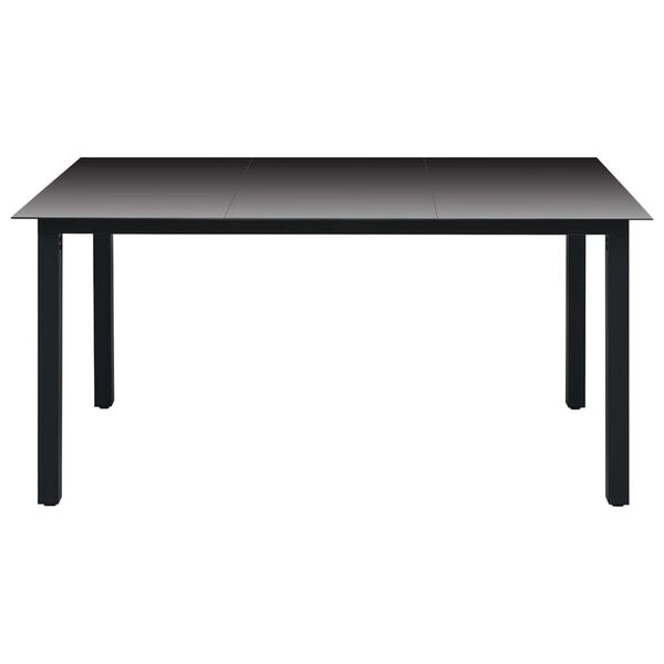 vidaXL 7 Piece Garden Dining Set Black