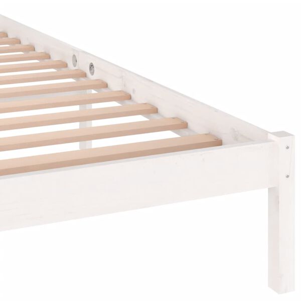 vidaXL Bed Frame without Mattress Solid Wood Pine 140x200cm White