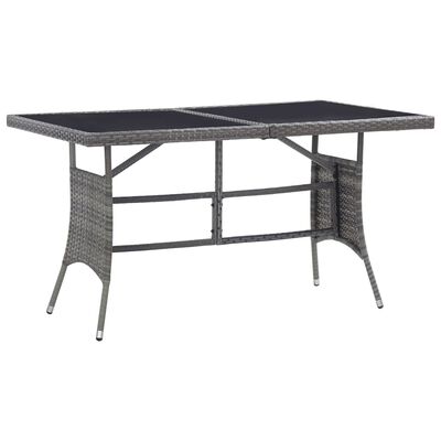 vidaXL 5 Piece Garden Dining Set Poly Rattan Anthracite & Grey