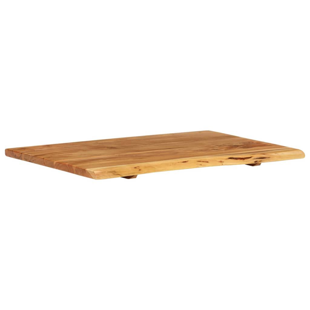vidaXL Bathroom Vanity Top Solid Acacia Wood 80x52x2.5 cm