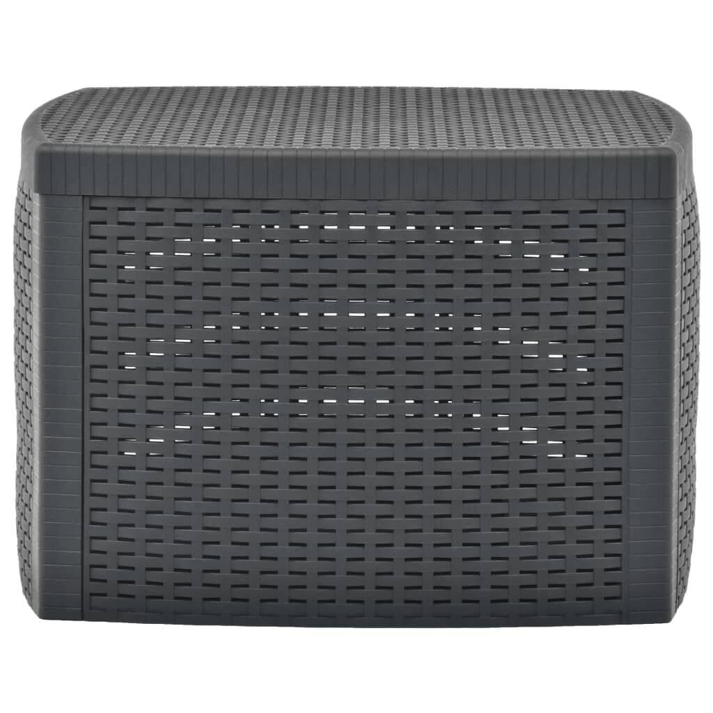 vidaXL Side Table Anthracite 54x54x36.5 cm Plastic