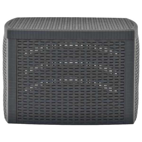 vidaXL Side Table Anthracite 54x54x36.5 cm Plastic