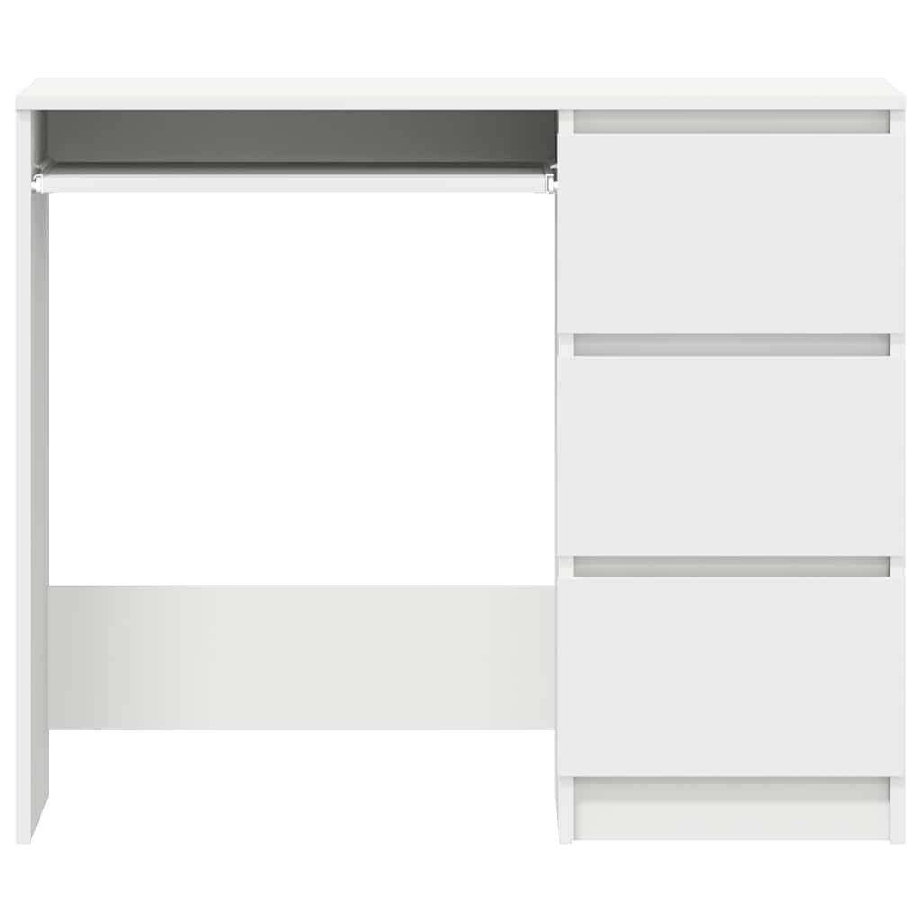vidaXL Desk White 90x45x76 cm Engineered Wood