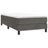 vidaXL Bed Frame without Mattress Dark Grey 90x200 cm Velvet